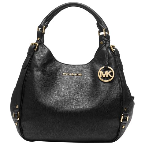 black bags michael kors|black genuine leather shoulder bag.